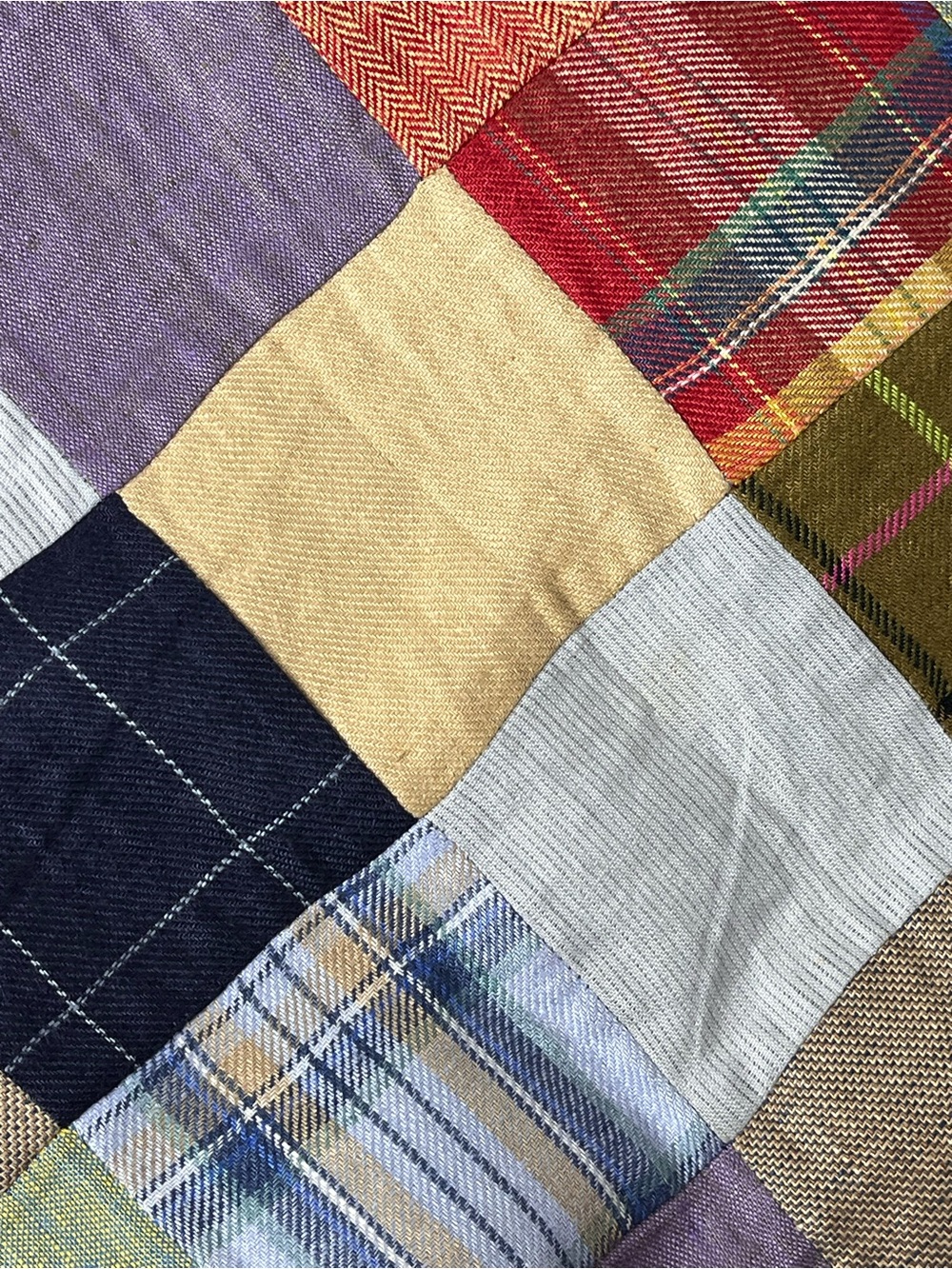 Hanna Hats of Donegal Handcrafted Patchwork Pure Irish Linen Tote Shoulder Bag - Picture 8 of 9
